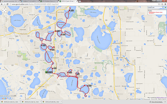 20151113 winter haven chain gps track
